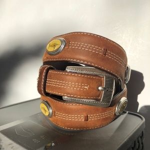 Onyx by Brighton MENS sz 36 belt FISH